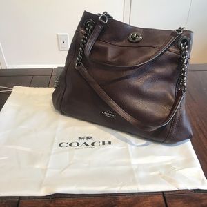 EUC Coach leather dark burgundy bag